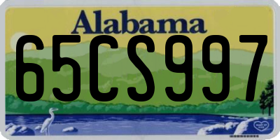 AL license plate 65CS997