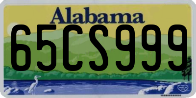 AL license plate 65CS999