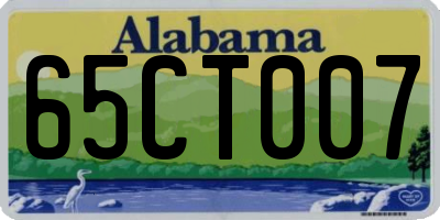 AL license plate 65CT007