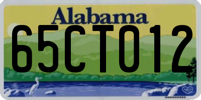 AL license plate 65CT012