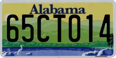 AL license plate 65CT014