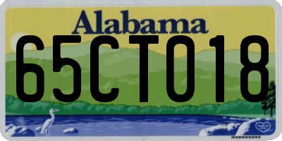 AL license plate 65CT018