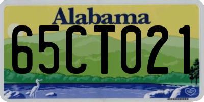 AL license plate 65CT021