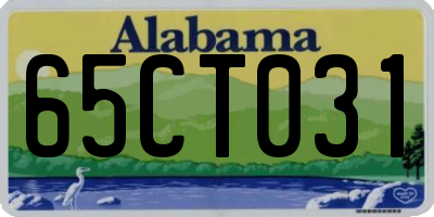 AL license plate 65CT031