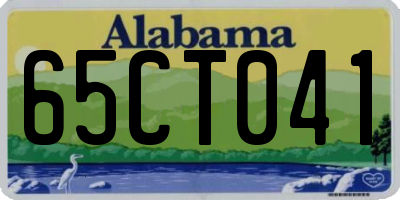 AL license plate 65CT041