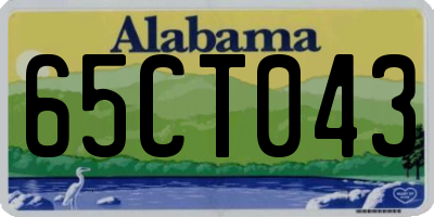 AL license plate 65CT043