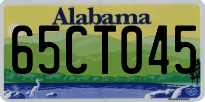 AL license plate 65CT045