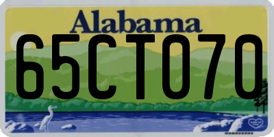 AL license plate 65CT070