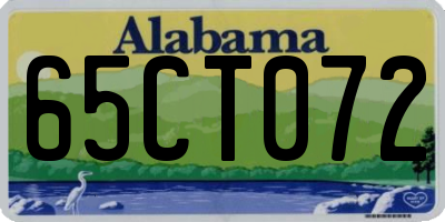AL license plate 65CT072