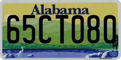 AL license plate 65CT080