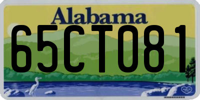 AL license plate 65CT081