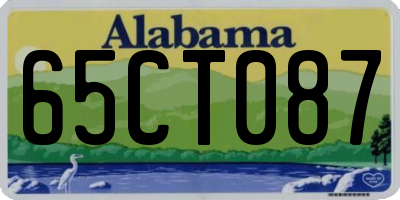 AL license plate 65CT087