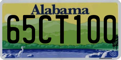 AL license plate 65CT100