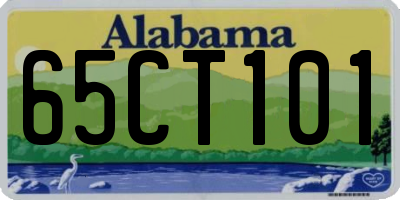 AL license plate 65CT101