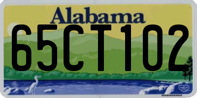 AL license plate 65CT102
