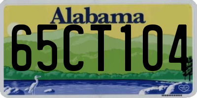 AL license plate 65CT104