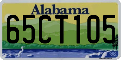 AL license plate 65CT105