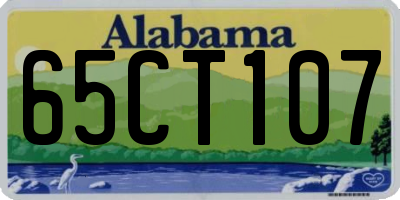 AL license plate 65CT107