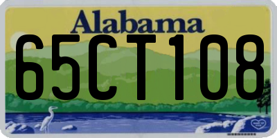 AL license plate 65CT108