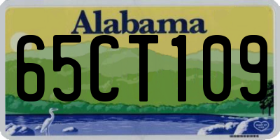AL license plate 65CT109