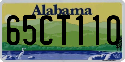 AL license plate 65CT110