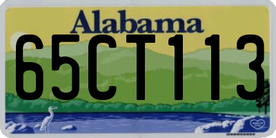AL license plate 65CT113
