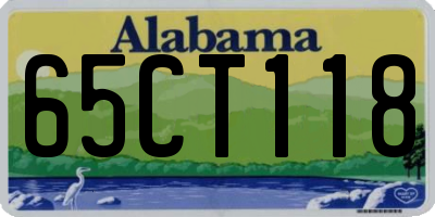AL license plate 65CT118