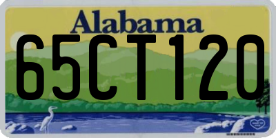 AL license plate 65CT120