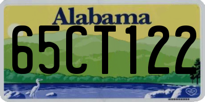 AL license plate 65CT122
