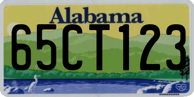 AL license plate 65CT123