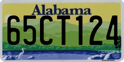 AL license plate 65CT124