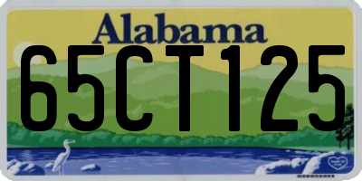 AL license plate 65CT125