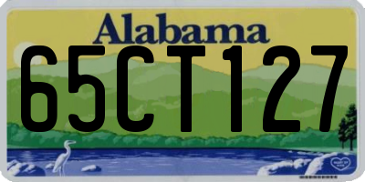 AL license plate 65CT127