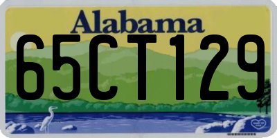 AL license plate 65CT129