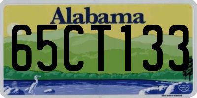 AL license plate 65CT133