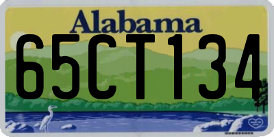 AL license plate 65CT134