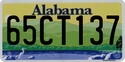 AL license plate 65CT137