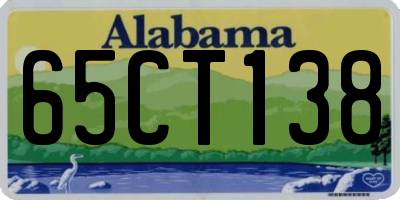 AL license plate 65CT138