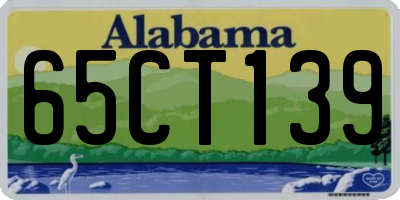 AL license plate 65CT139