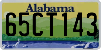 AL license plate 65CT143