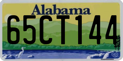 AL license plate 65CT144