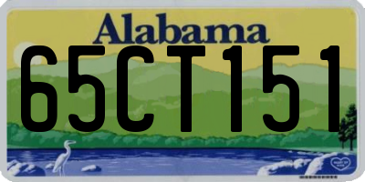 AL license plate 65CT151