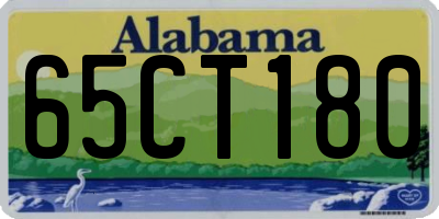 AL license plate 65CT180