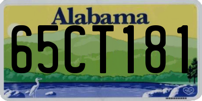 AL license plate 65CT181