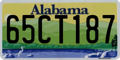 AL license plate 65CT187