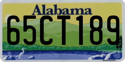 AL license plate 65CT189