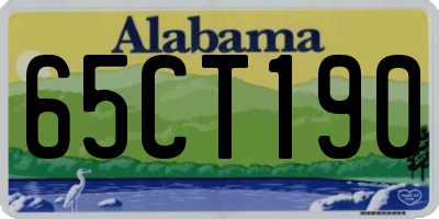 AL license plate 65CT190