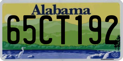 AL license plate 65CT192