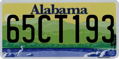 AL license plate 65CT193
