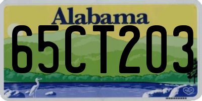 AL license plate 65CT203
